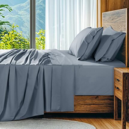 1000 TC Egyptian Cotton Queen Sheet Set – Blue