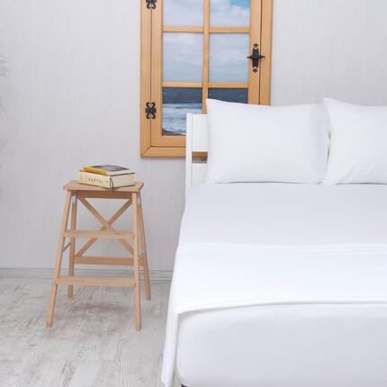 100% Cotton Jersey Twin Sheet Set – White